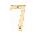 M Marcus Heritage Brass Numeral 7 - Face Fix 76mm Slimline font